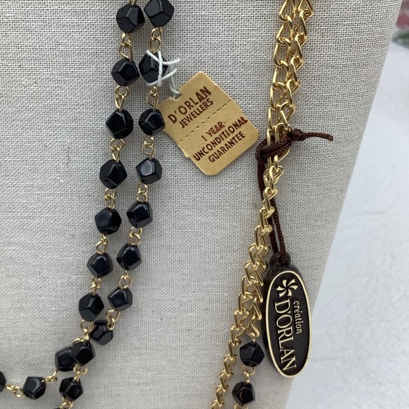 D’Orlan Black and Gold Necklaces NWT - Picture 3 of 5